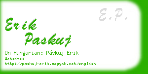 erik paskuj business card